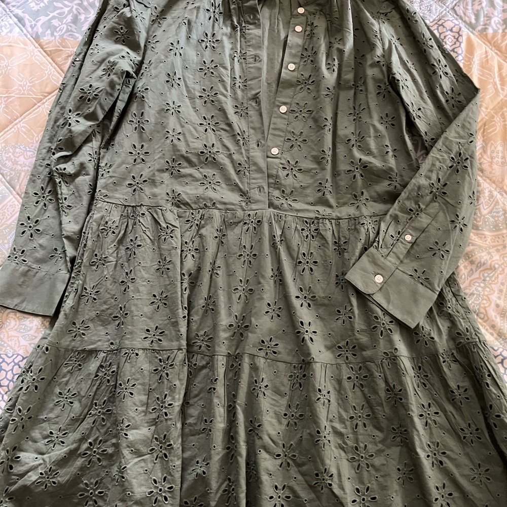 Gap Eyelet Tiered Mini Dress (L)